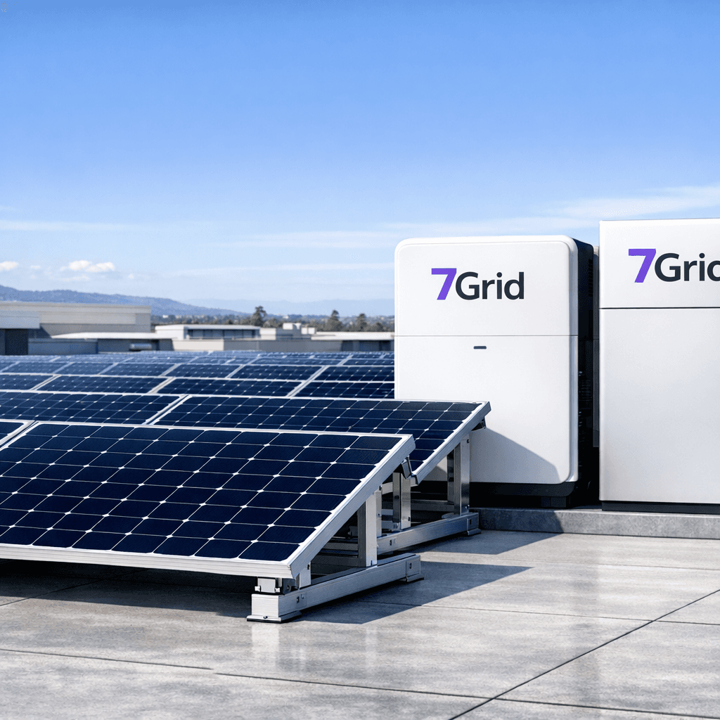 7Grid solar panel installation with branded system hardware